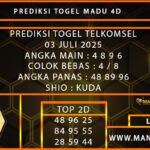 PREDIKSI TOGEL TELKOMSEL 03 JULI 2025