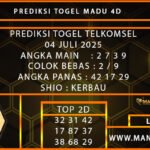 PREDIKSI TOGEL TELKOMSEL 04 JULI 2025
