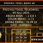 PREDIKSI TOGEL TELKOMSEL 05 JULI 2025