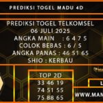 PREDIKSI TOGEL TELKOMSEL 06 JULI 2025