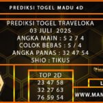 PREDIKSI TOGEL TRAVELOKA 03 JULI 2025